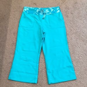 Lululemon cropped yoga pants - teal size 8